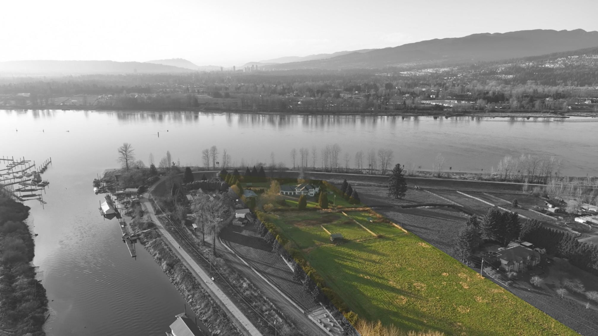 Aerial View of 14531 Charlier Road, Pitt Meadows, BC