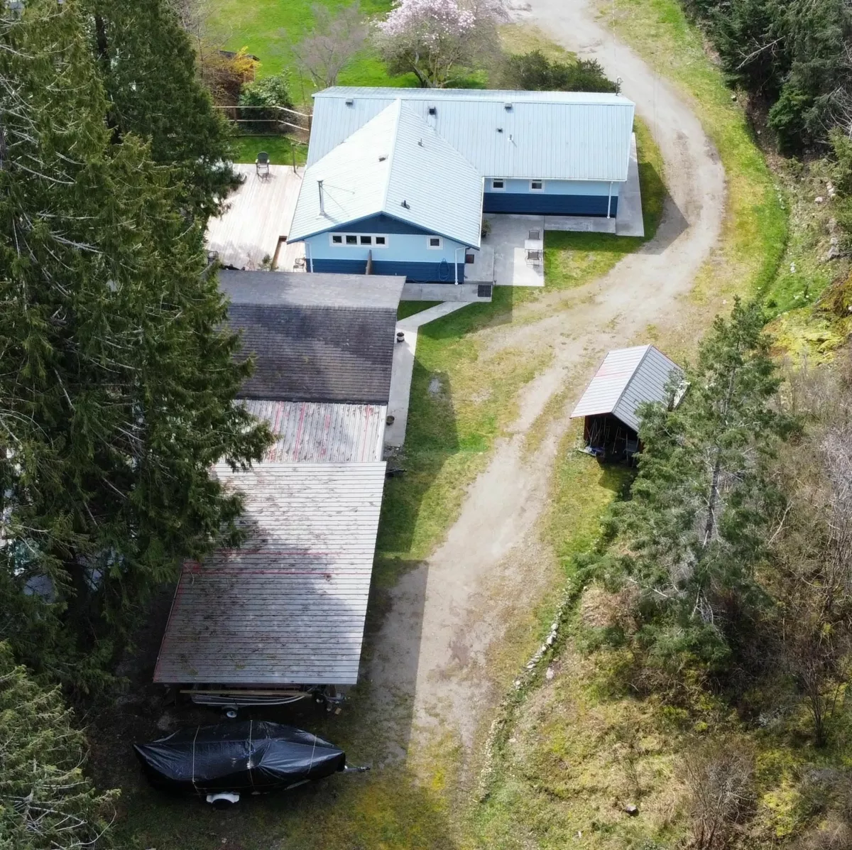 Aerial View of 4569 Francis Peninsula Road, Madeira Park, BC