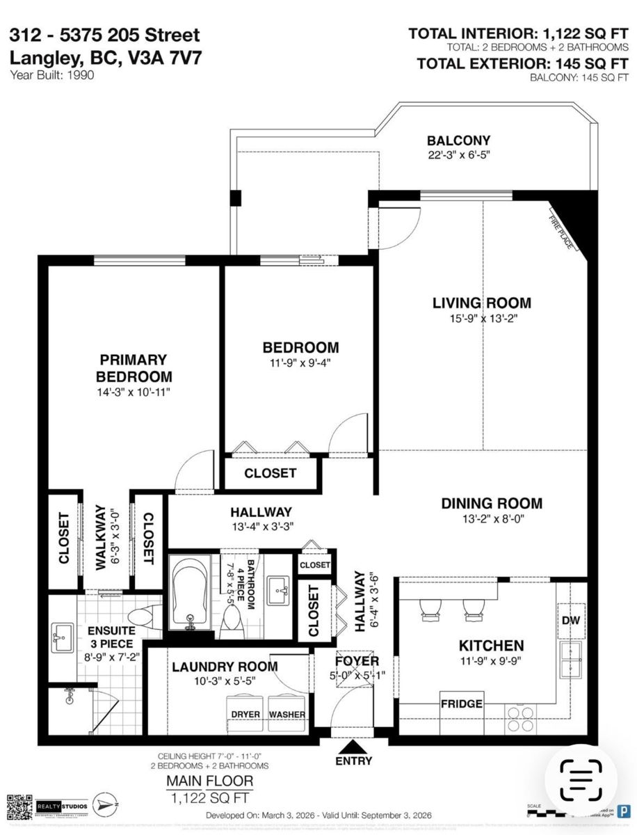 Aerial View of 312 5375 205 Street, Langley, BC