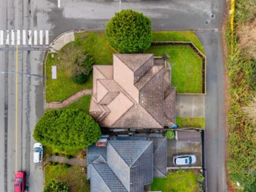 Aerial View of 887 Riverside Drive, Port Coquitlam, BC