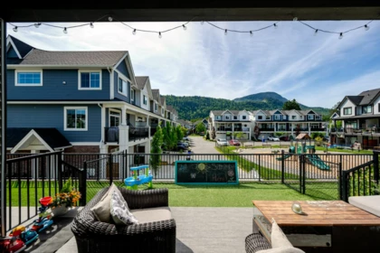 Aerial View of 14 5480 Pebble Lane, Chilliwack, BC
