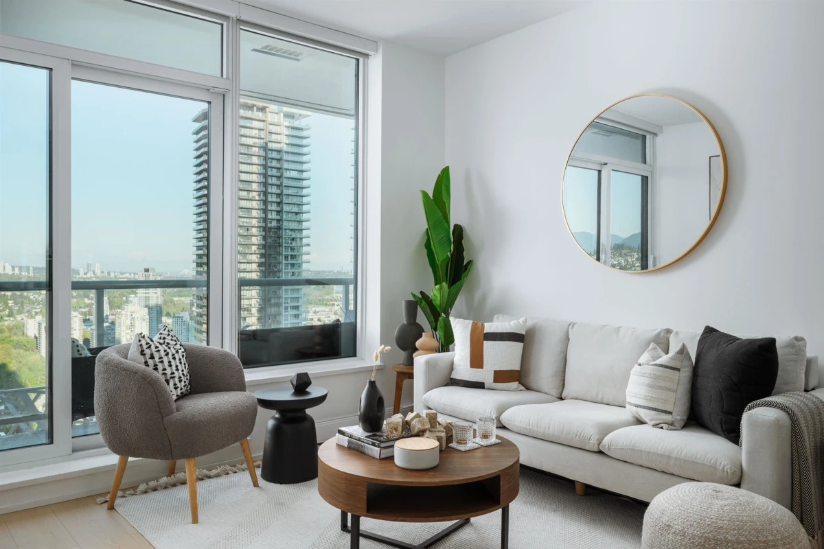 Living Room Photo of 4103 4510 Halifax Way, Burnaby, BC