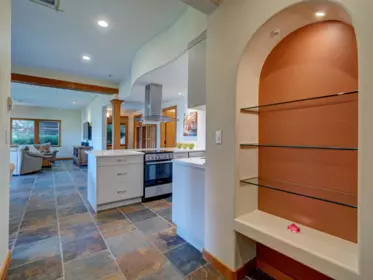 Aerial View of 6480 Shoreline Place, Sechelt, BC