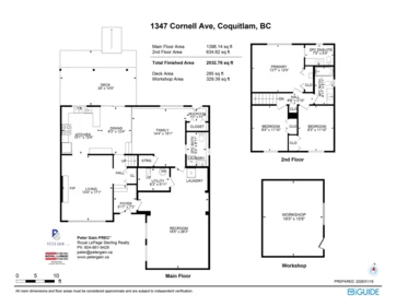 Aerial View of 1347 Cornell Avenue, Coquitlam, BC