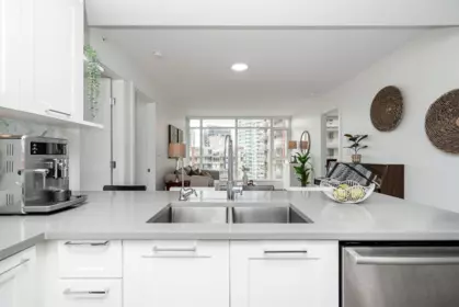 Kitchen Island Photo of 1409 520 Como Lake Avenue, Coquitlam, BC