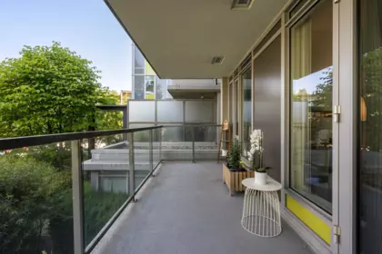 Outdoor Deck Photo of 210 3168 Riverwalk Avenue, Vancouver, BC