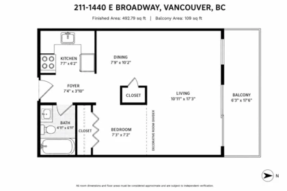 Office / Den Photo of 211 1440 E Broadway, Vancouver, BC