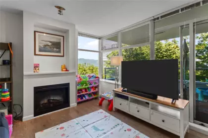Living Room Photo of 307 9298 University Crescent, Burnaby, BC