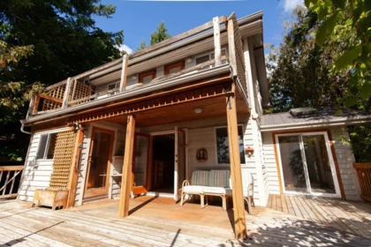 Aerial View of 567 Dinner Bay Road, Mayne Island, BC