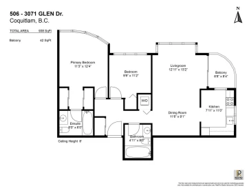 506 3071 Glen Drive, Coquitlam, BC, Coquitlam — Apartment/Condo for sale