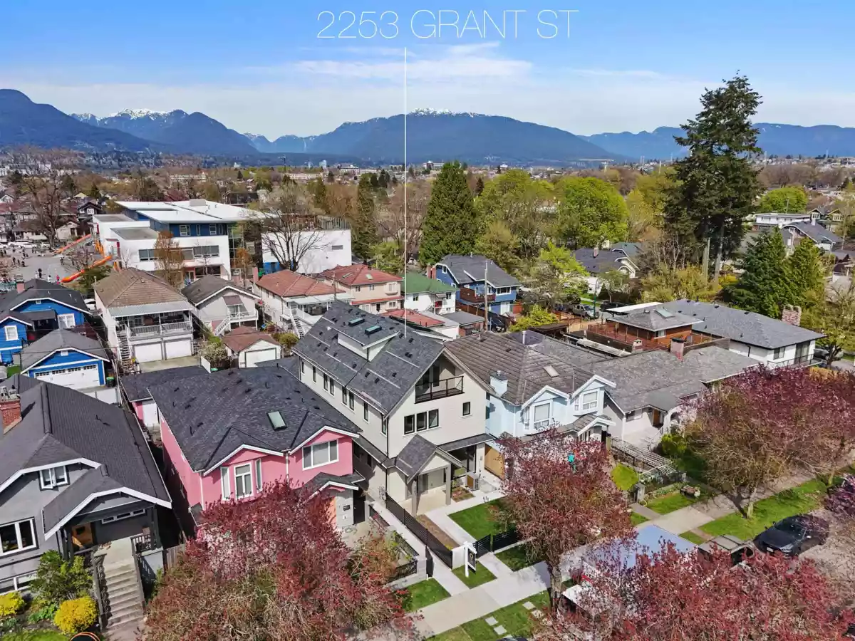 Aerial View of 2 2253 Grant Street, Vancouver, BC