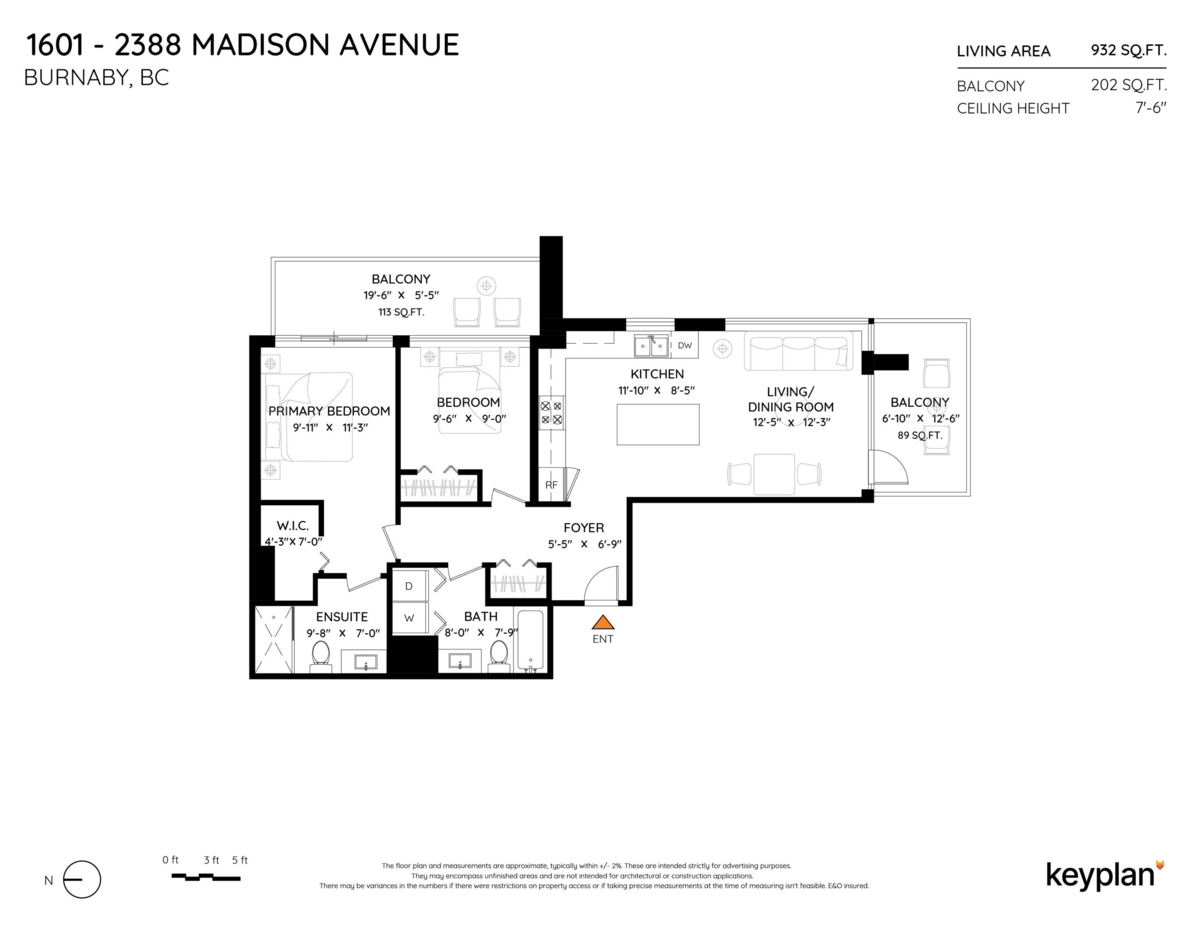 Living Room Photo of 1601 2388 Madison Avenue, Burnaby, BC