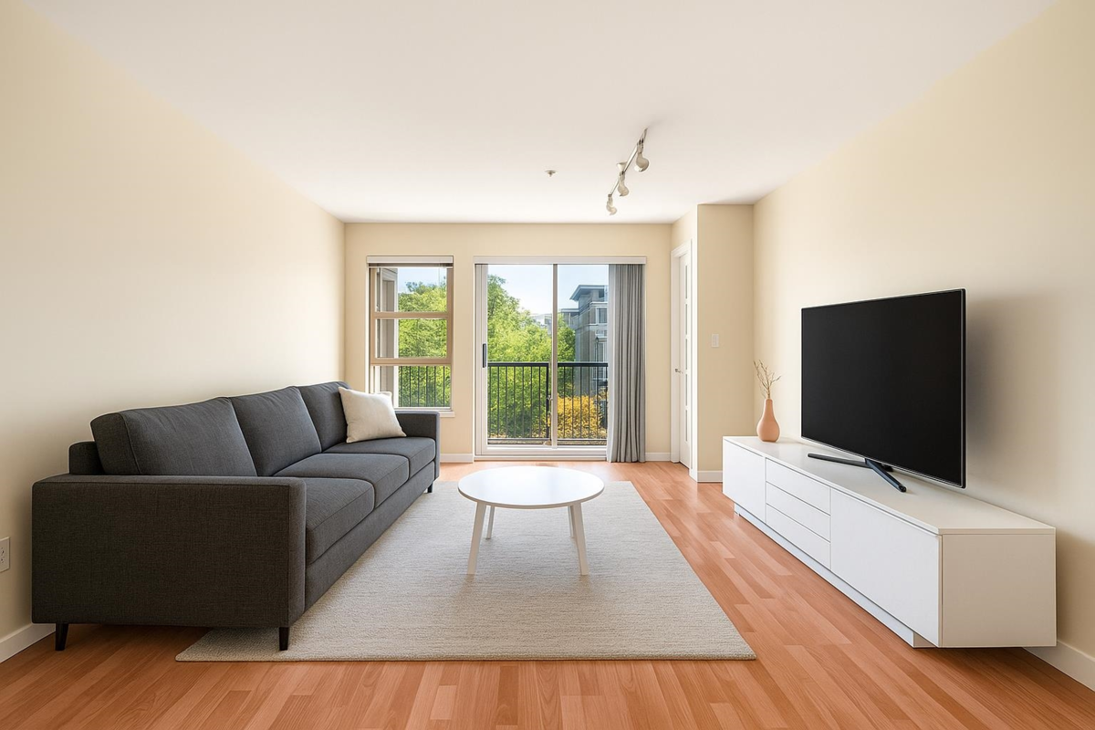 Living Room Photo of 5304 5111 Garden City Road, Richmond, BC