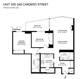 Walk-In Closet Photo of 505 560 Cardero Street, Vancouver, BC