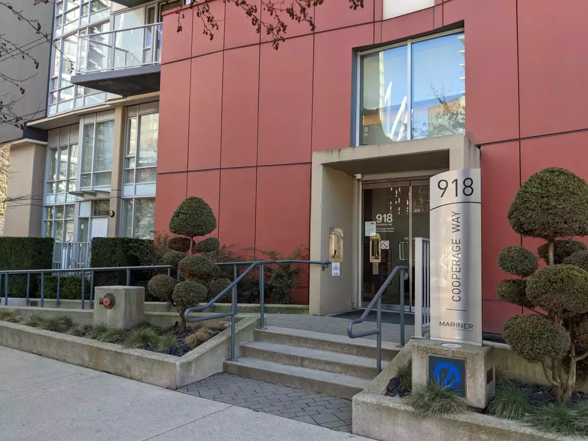 Exterior Rear Photo of 2305 918 Cooperage Way, Vancouver, BC