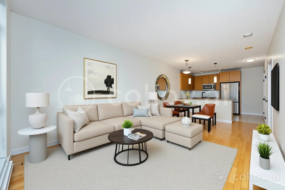 Living Room Photo of 809 7360 Elmbridge Way, Richmond, BC