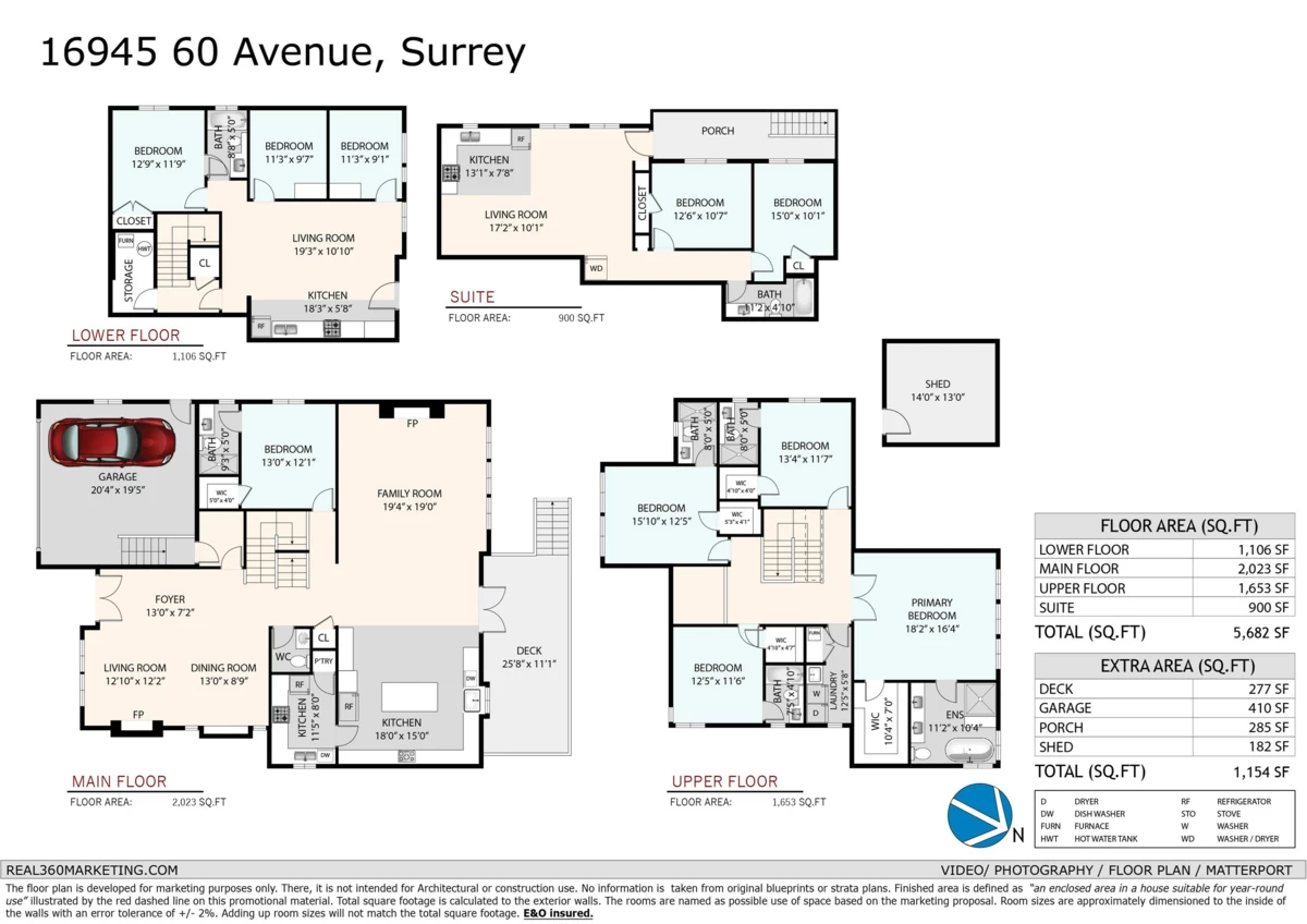 Exterior Rear Photo of 16945 60 Avenue, Surrey, BC