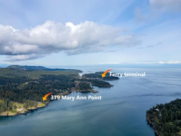 Aerial View of 379 Mary Ann Point Road, Galiano Island, BC