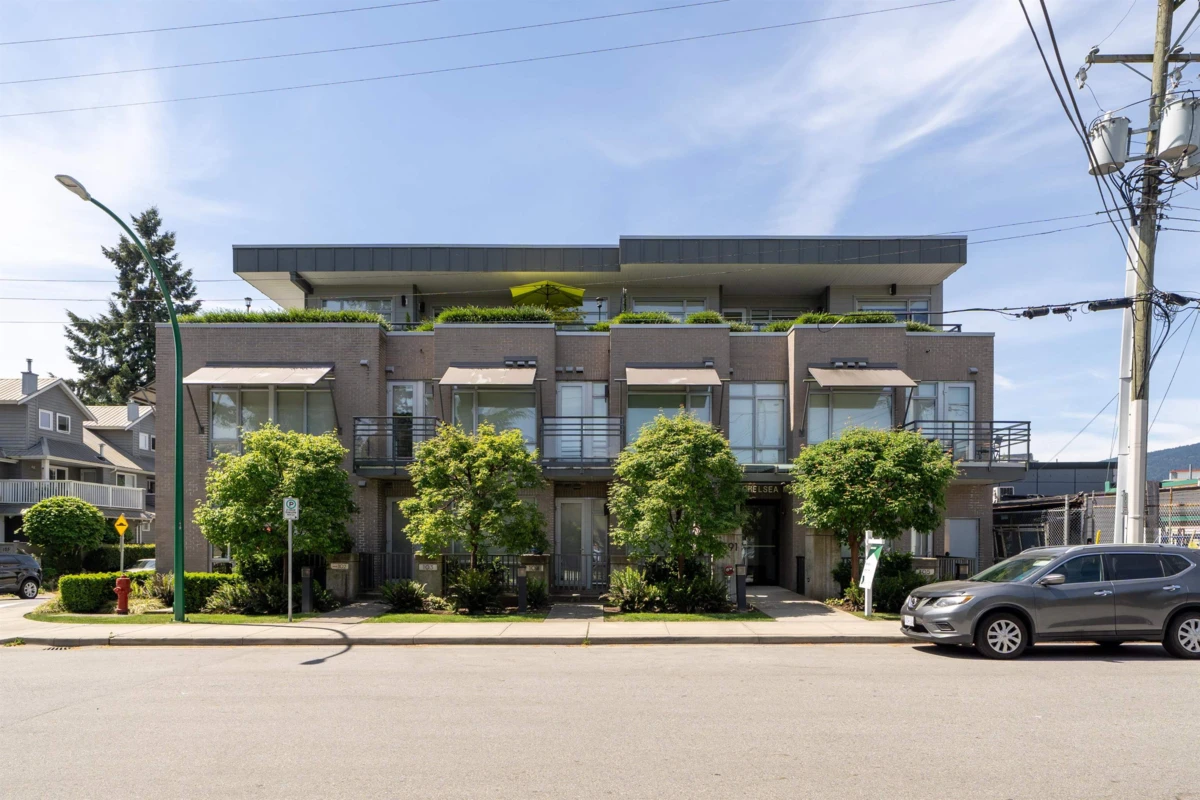 Exterior Rear Photo of 104 1591 Bowser Avenue, North Vancouver, BC