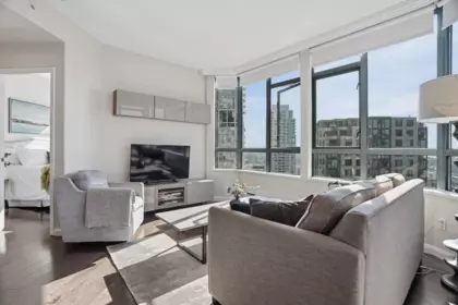 Living Room Photo of 1306 1383 Howe Street, Vancouver, BC