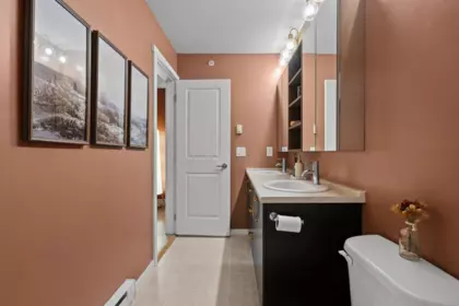 Powder Room Photo of 407 700 Klahanie Drive, Port Moody, BC