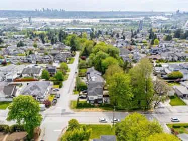 Aerial View of 970 Rochester Avenue, Coquitlam, BC