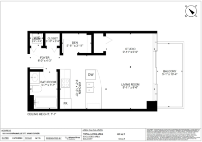 Basement Recreation Room Photo of 1611 610 Granville Street, Vancouver, BC