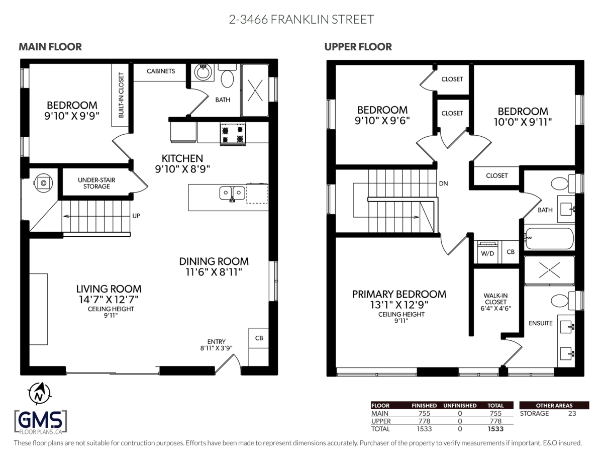 Loft / Bonus Room Photo of 2 3466 Franklin Street, Vancouver, BC