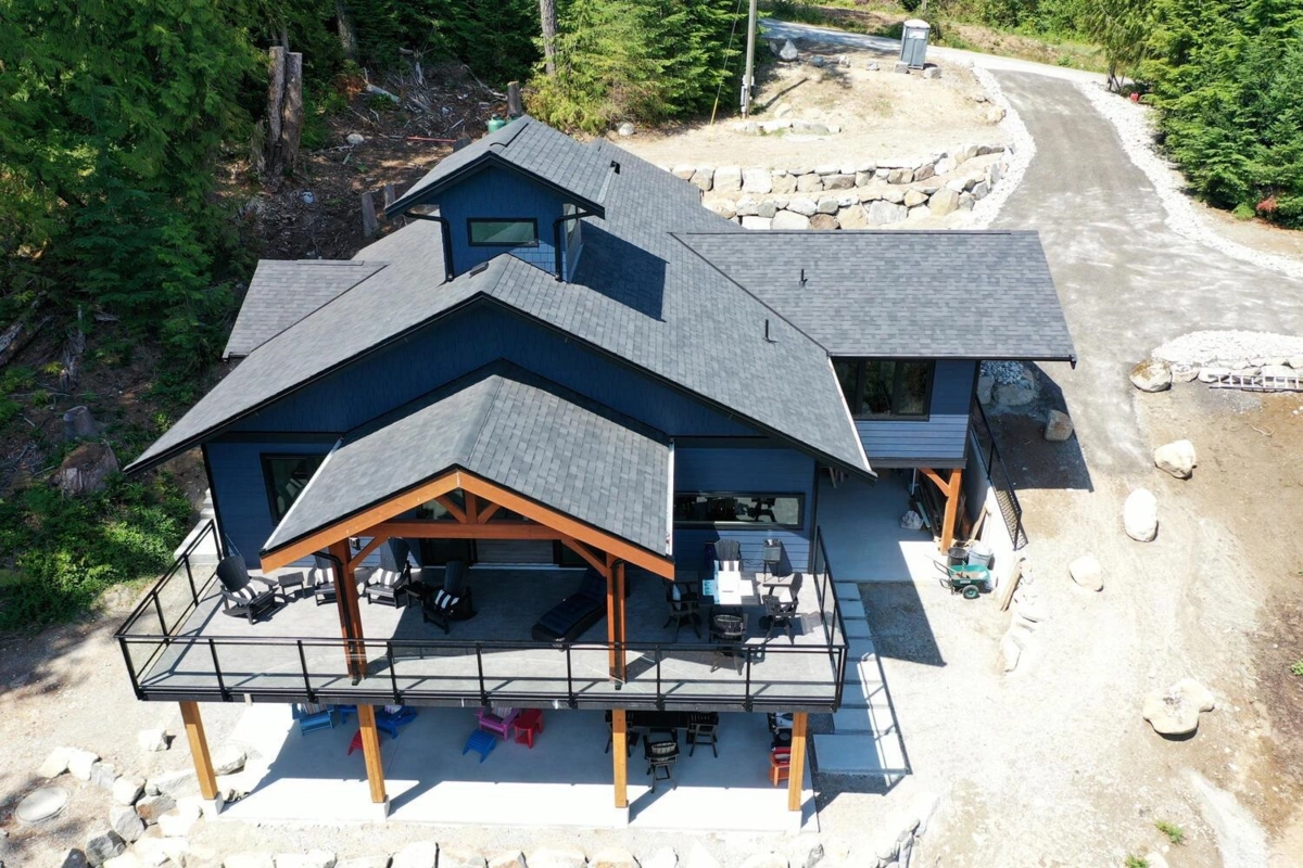 Aerial View of 173 Witherby Road, Gibsons, BC