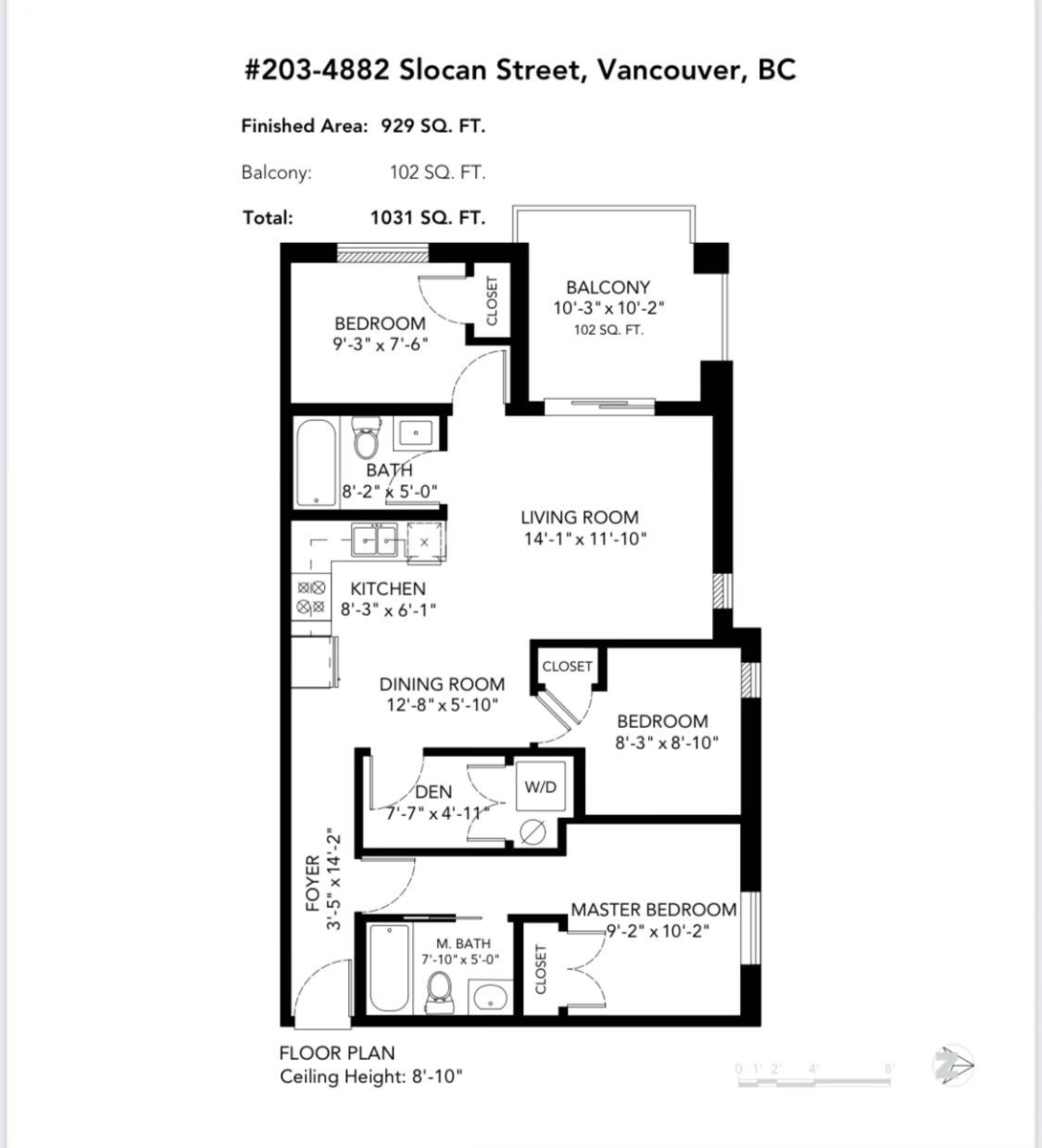 Exterior Rear Photo of 203 4882 Slocan Street, Vancouver, BC