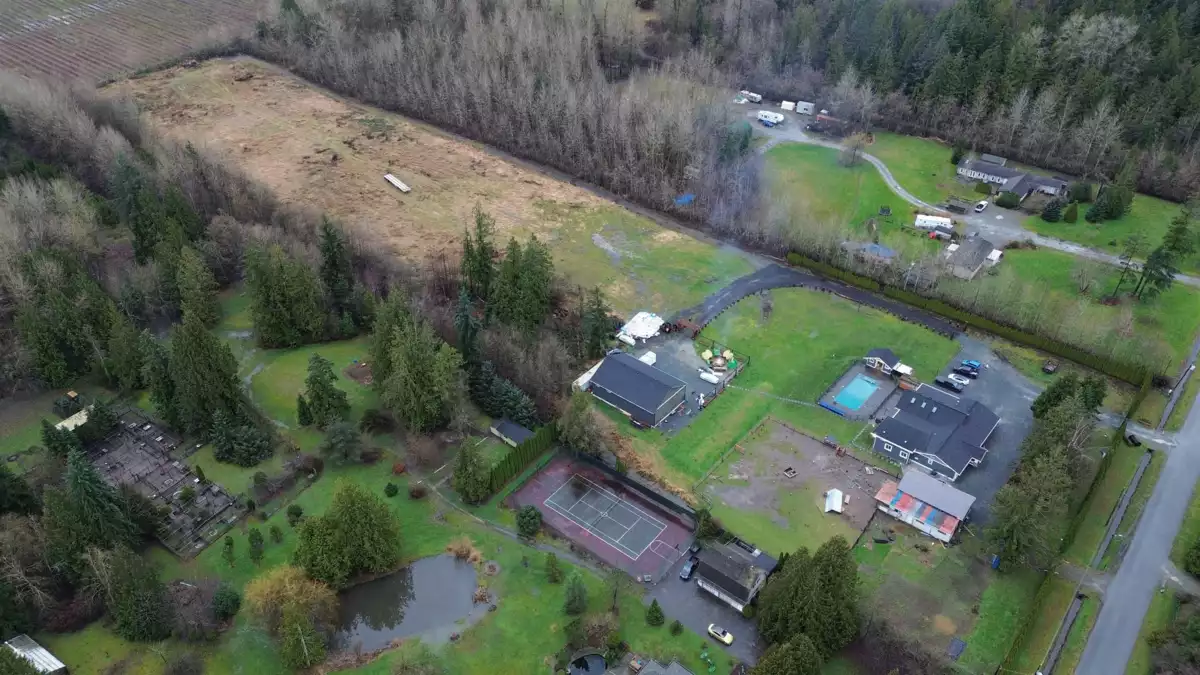 Aerial View of 21298 36 Avenue, Langley, BC