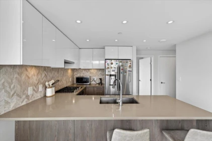 Kitchen Photo of 1403 3581 E Kent Avenue North Avenue, Vancouver, BC