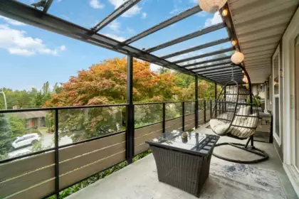 Aerial View of 309 Gloucester Court, Coquitlam, BC