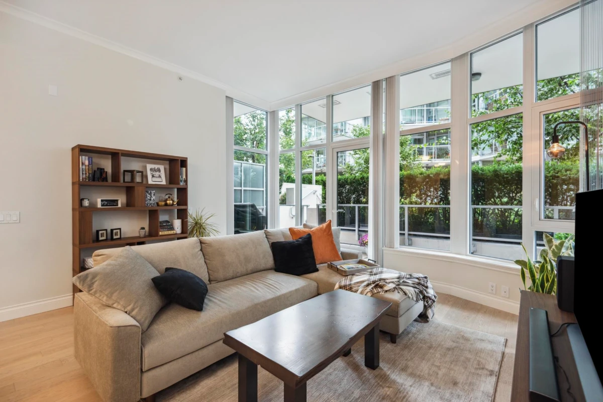 Living Room Photo of 112 185 Victory Ship Way, North Vancouver, BC