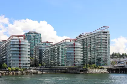 Aerial View of 112 185 Victory Ship Way, North Vancouver, BC
