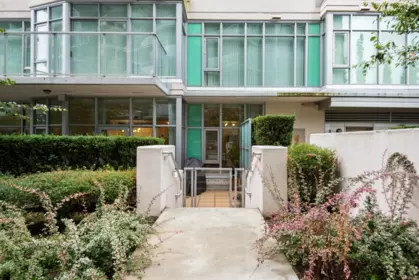 Outdoor Patio Photo of 112 185 Victory Ship Way, North Vancouver, BC