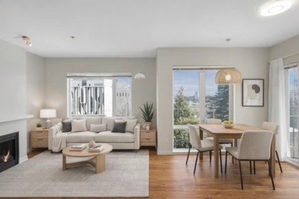 Living Room Photo of 404 13339 102a Avenue, Surrey, BC