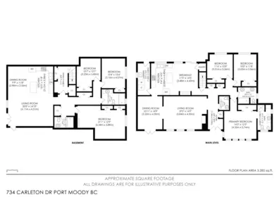 Aerial View of 734 Carleton Drive, Port Moody, BC