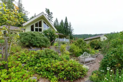 Aerial View of 423 Felix Jack Road, Mayne Island, BC