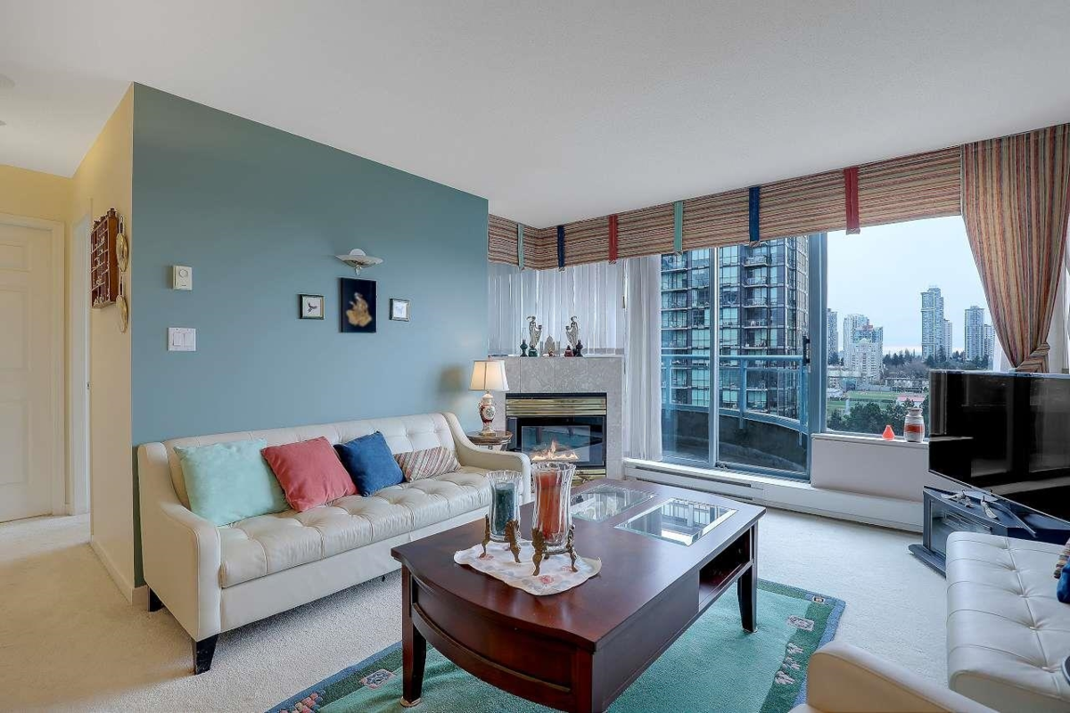 Living Room Photo of 1402 13353 108 Avenue, Surrey, BC