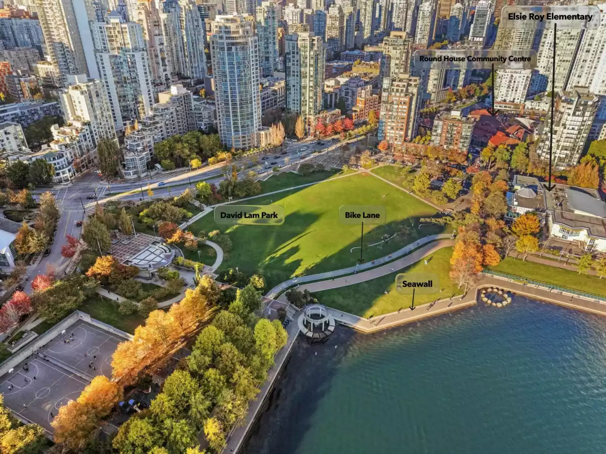 Aerial View of 2503 1483 Homer Street, Vancouver, BC