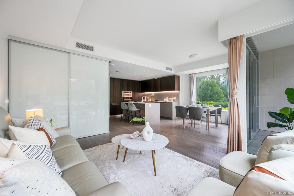 Living Room Photo of 105 6622 Pearson Way, Richmond, BC