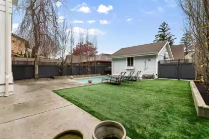 Aerial View of 5850 Cowichan Street, Chilliwack, BC
