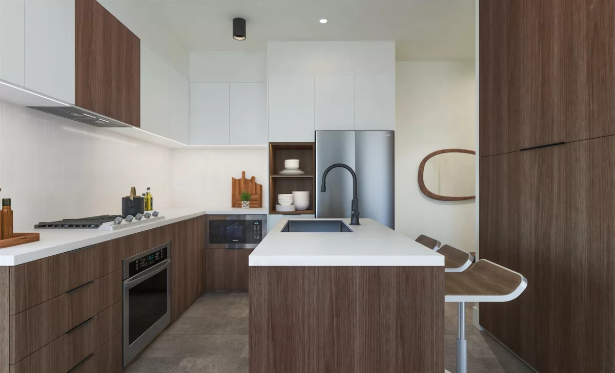 Exterior Rear Photo of 206 623 Kemsley Avenue, Coquitlam, BC