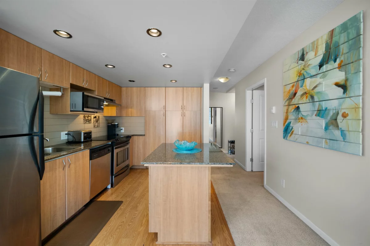 Kitchen Island Photo of 409 9232 University Crescent, Burnaby, BC