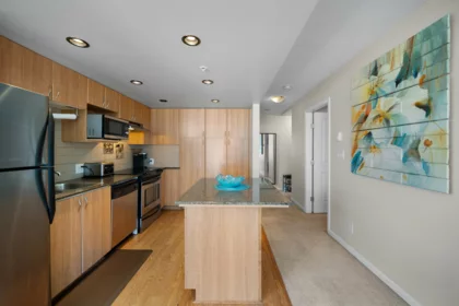 Kitchen Island Photo of 409 9232 University Crescent, Burnaby, BC
