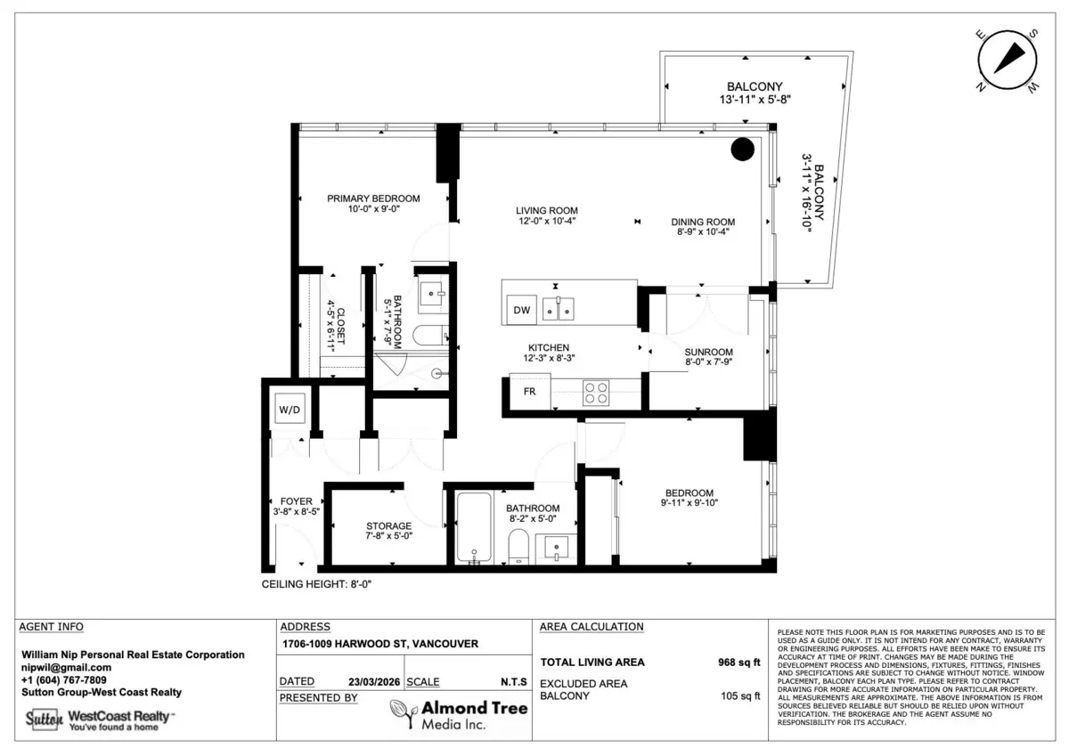 Family Room Photo of 1706 1009 Harwood Street, Vancouver, BC