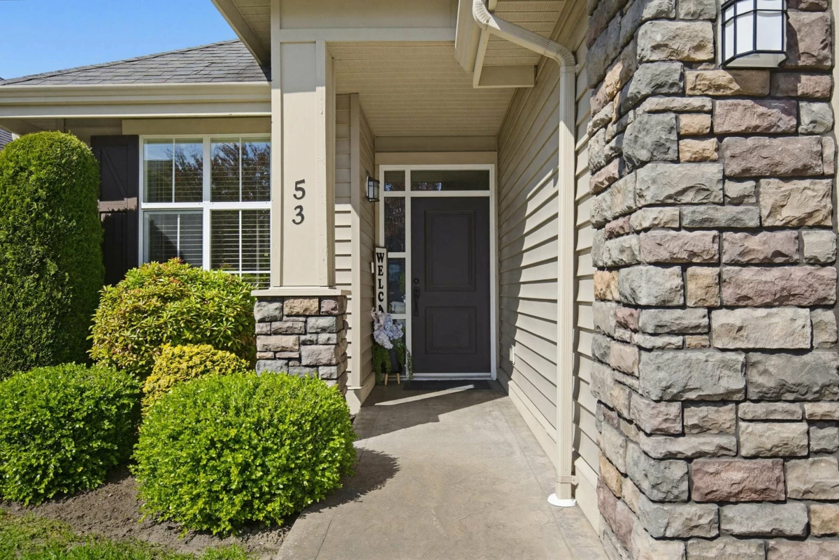 Exterior Rear Photo of 53 6577 Southdowne Place, Chilliwack, BC