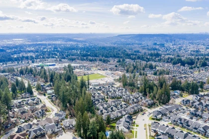 Aerial View of 36 3470 Highland Drive, Coquitlam, BC