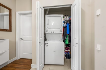 Laundry Room Photo of 102 250 Francis Way, New Westminster, BC
